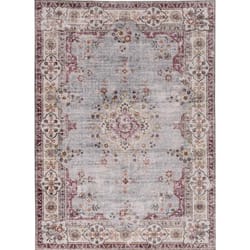 Linon Home Decor Henoch 2 ft. W X 8 ft. L Blue/Cream Polyester Runner Rug