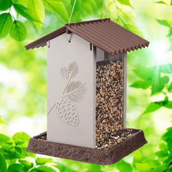 North States Wild Bird 4.25 lb Plastic Hopper Bird Feeder 2 ports