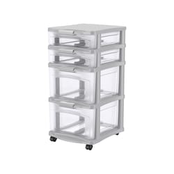 Bella Storage Solution Light Gray Storage Drawers Stackable