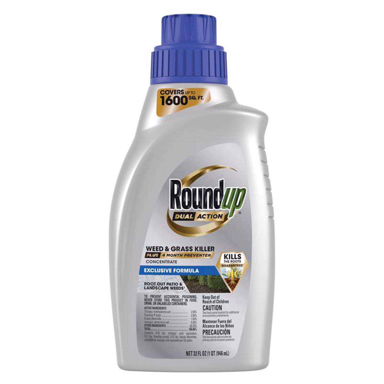 Roundup Dual Action Weed and Grass Killer Concentrate 32 oz Ace Hardware
