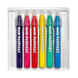 OOLY Hair Doodlers Washable Assorted Color Crayons 6 pk