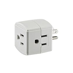 Leviton Grounded 3 outlets Cube Adapter 1 pk