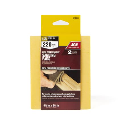 Ace 5.5 in. L X 4.5 in. W X .25 in. 80 Grit Coarse Contour Hand Sanding Pad  - Ace Hardware