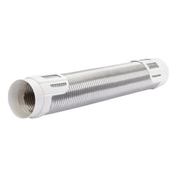 Deflect-O 96 in. L X 4 in. D Silver/White Aluminum Dryer Vent Kit