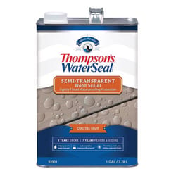 Thompson's WaterSeal Wood Sealer Semi-Transparent Coastal Gray Waterproofing Wood Stain and Sealer 1