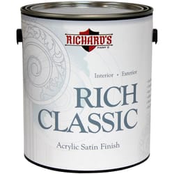 Richard's Paint Rich Classic Satin Deep Base Interior/Exterior Paint Exterior and Interior 1 gal