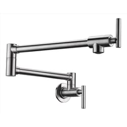 Anzzi Braccia Two Handle Brushed Nickel Pull-Out Kitchen Faucet