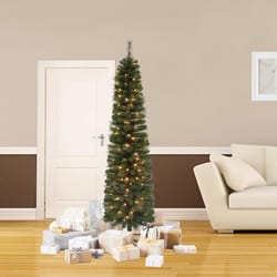 Celebrations 7 ft. Pencil LED 150 ct Christmas Tree