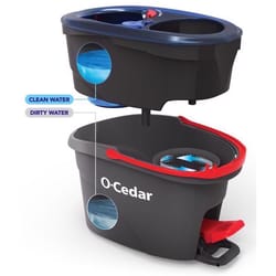 O-Cedar EasyWring Rinse Clean 12 in. W Spin Mop with Bucket