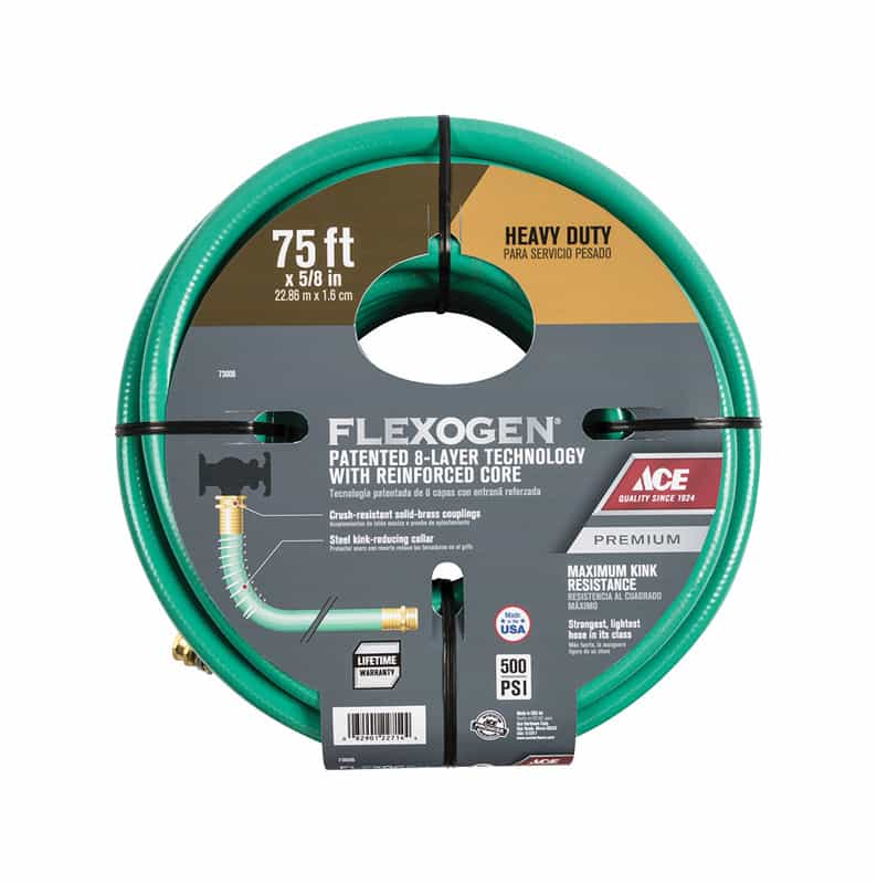 Ace 5/8 in. Dia. x 75 ft. L Premium Grade Green Hose - Ace ...