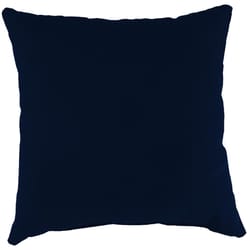 Jordan Manufacturing Navy Polyester Throw Pillow 4 in. H X 16 in. W X 16 in. L