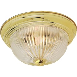 Satco Nuvo 5 in. H X 11.25 in. W X 11.25 in. L Polished Brass Ceiling Light