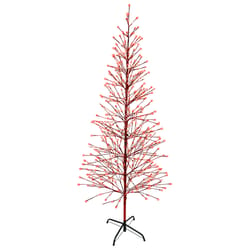 Holiday Bright Lights LED Red 66 in. Twig Tree Yard Decor