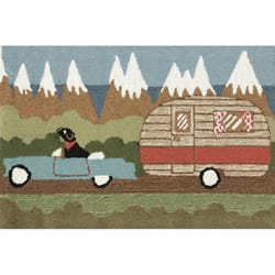 Liora Manne Frontporch 1.67 ft. W X 2.5 ft. L Multi-color Camping Dog Polyester Accent Rug