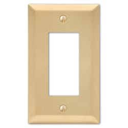 Amerelle Century Satin Brass 1 gang Stamped Steel Decorator Wall Plate 1 pk