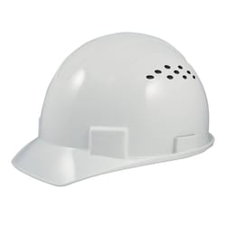 General Electric 4-Point Ratchet Cap Style Hard Hat White Vented