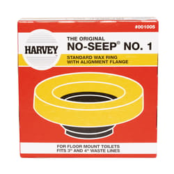 Harvey's No-Seep Wax Ring Polyethylene/Wax For Water Closets to Flanges