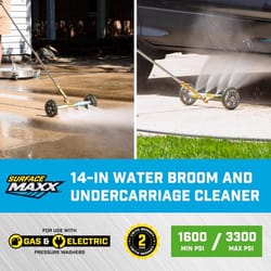 SurfaceMaxx 14-in Water Broom & Undercarriage Cleaner 3300 psi