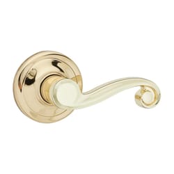 Kwikset Lido Polished Brass Dummy Lever Right Handed