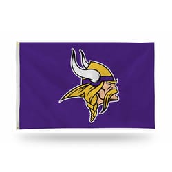 Rico Minnesota Vikings Flag 0.125 in. H X 3 ft. W X 5 ft. L