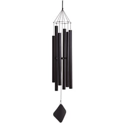 Music of the Spheres, Inc Japanese Bass Black Aluminum 90 in. Wind Chime