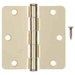 Ace 3-1/2 in. L Bright Brass Residential Door Hinge 3 pk