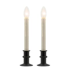 Celestial Lights Black Onyx no scent Scent LED REMOTE Battery Operated Taper Window Candle