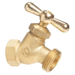 Homewerks 1/2 in. FIP X 3/4 in. MHT Brass No-Kink Hose Bibb