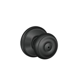 Schlage F-Series Georgian Matte Black Privacy Knob Right or Left Handed