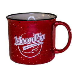 MoonPie 15 oz Red/White Ceramic Coffee Mug 1 pk