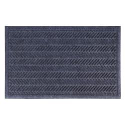 Entryways 22 in. W X 35 in. L Gray Fishbone Polypropylene Door Mat