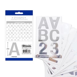 Bazic Products Alphabet and Numbers Stickers Paper 1 pk