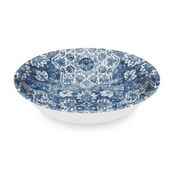 TarHong 126 oz Blue Melamine Atlantic Medallion Serving Bowl 13.8 in. D 1 pc