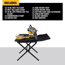 DeWalt 15 amps Corded 10 in. Wet Tile Saw with Stand