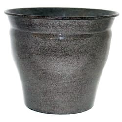 Robert Allen Ironstone 14 in. D Metal Avery Planter Beige