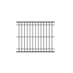 Fortress Building Products Estate 6 ft. H X 8 ft. L Powder Coated Black Steel Fence Panel