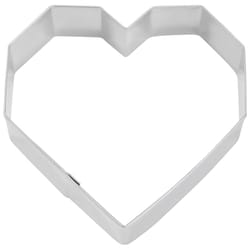 R&M International Corp International Corp 4 in. W X 4 in. L Geo Heart Cookie Cutter Silver 1 pc