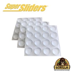 Super Sliders Gorilla Glue Plastic Bumper Pad Clear Round 1/2 in. W X 1/2 in. L 48 pk