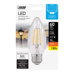 Feit F15 E26 (Medium) Post Lantern LED Bulb Soft White 60 Watt Equivalence 1 pk