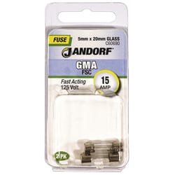 Jandorf GMA 15 amps Fast Acting Fuse 2 pk