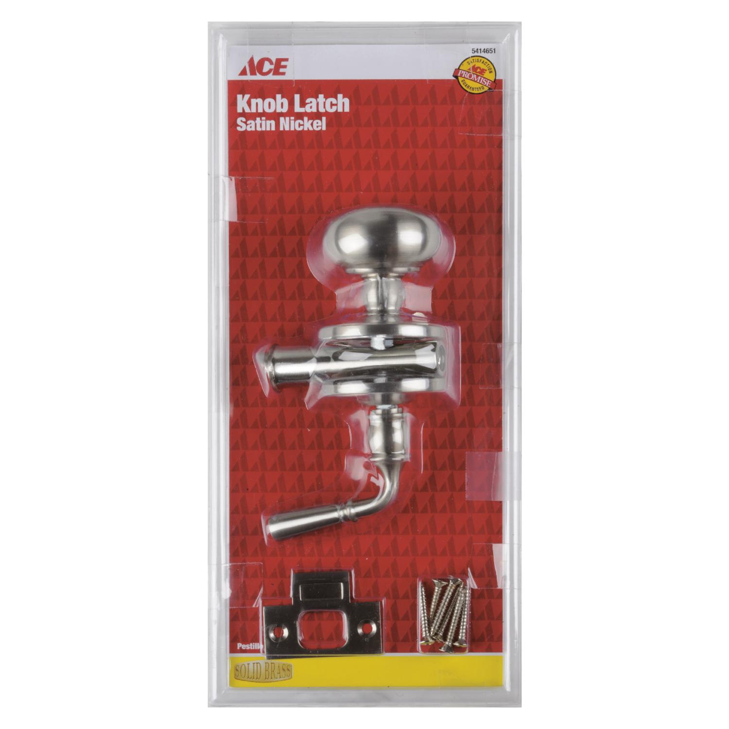 Ace Satin Nickel Brass Screen Storm Door Latch 1 pk - 01-3845-263 - Locks and Keys  sku 01-3845-263