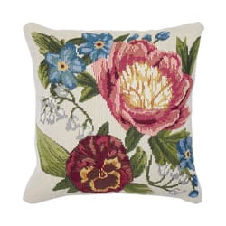 Liora Manne Cream Marina Olefin Throw Pillow 18 in. H X 7 in. W X 18 in. L