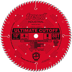 Freud 10 in. D X 5/8 in. Crosscutting TiCo Hi-Density Carbide Circular Saw Blade 80 teeth 1 pk