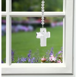 Woodstock Chimes Multi-color Crystal 3.2 in. Cross Wind Chime