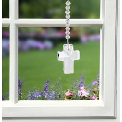 Woodstock Chimes Multi-color Crystal 3.2 in. Cross Wind Chime