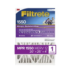 Filtrete 20 in. W X 25 in. H X 4 in. D Polyester 12 MERV Pleated Allergen Air Filter 1 pk