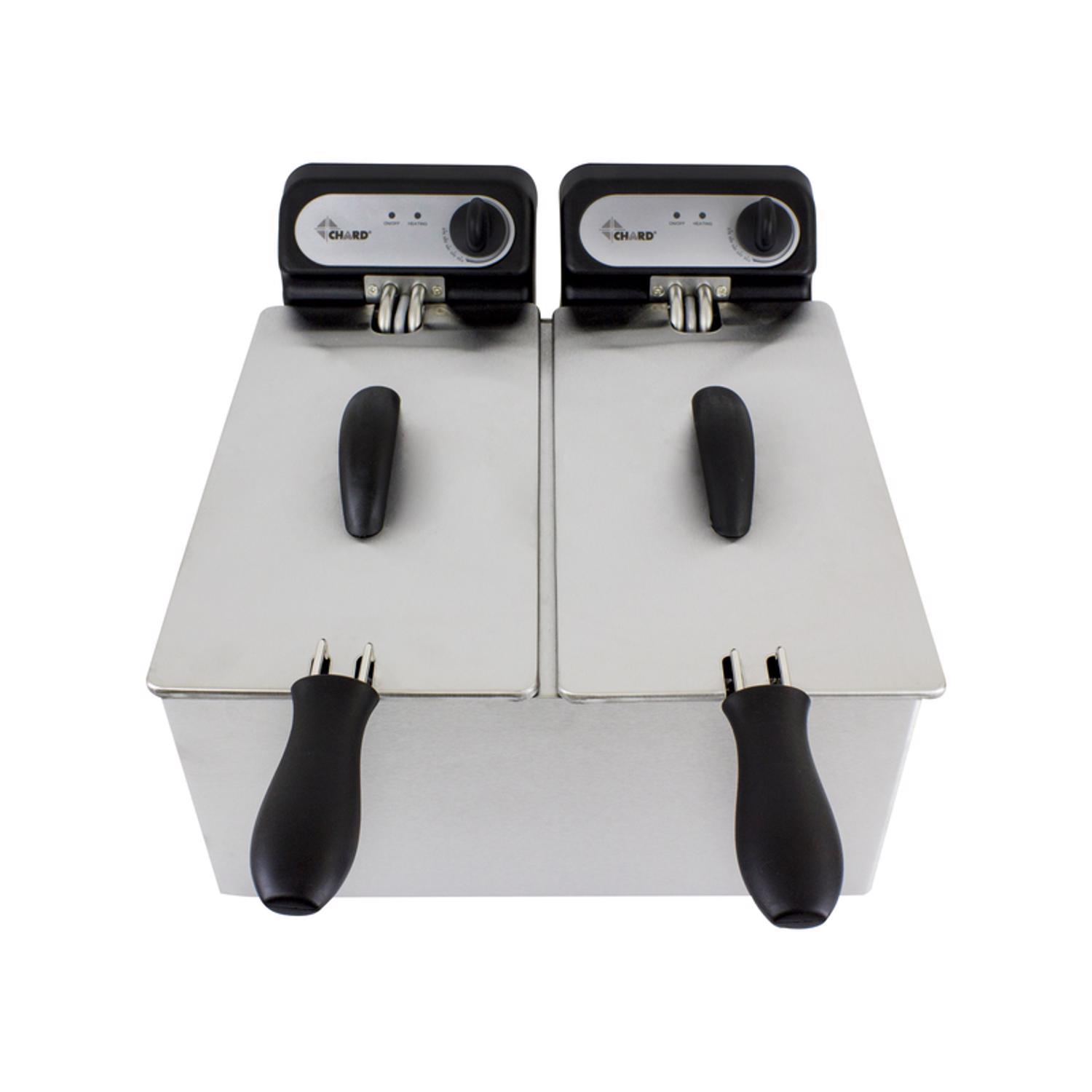 Chard Dual 3 L Cooking Tanks Black/Silver 6 L Deep Fryer Sansujyuku sansujyuku.com