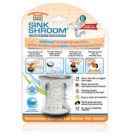 SinkShroom Chrome Plastic Hair Catcher - Ace Hardware