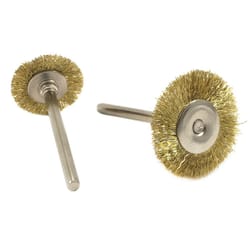Forney 3/4 in. Twisted Wire Wheel Brush Set Brass 15000 rpm 2 pc