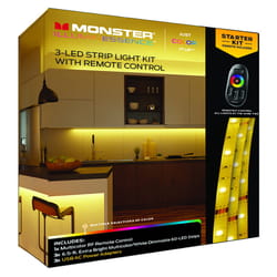 Monster Just Color It Up 6.5 ft. L Multicolored Plug-In LED Smart-Enabled Mood Light Strip Kit with